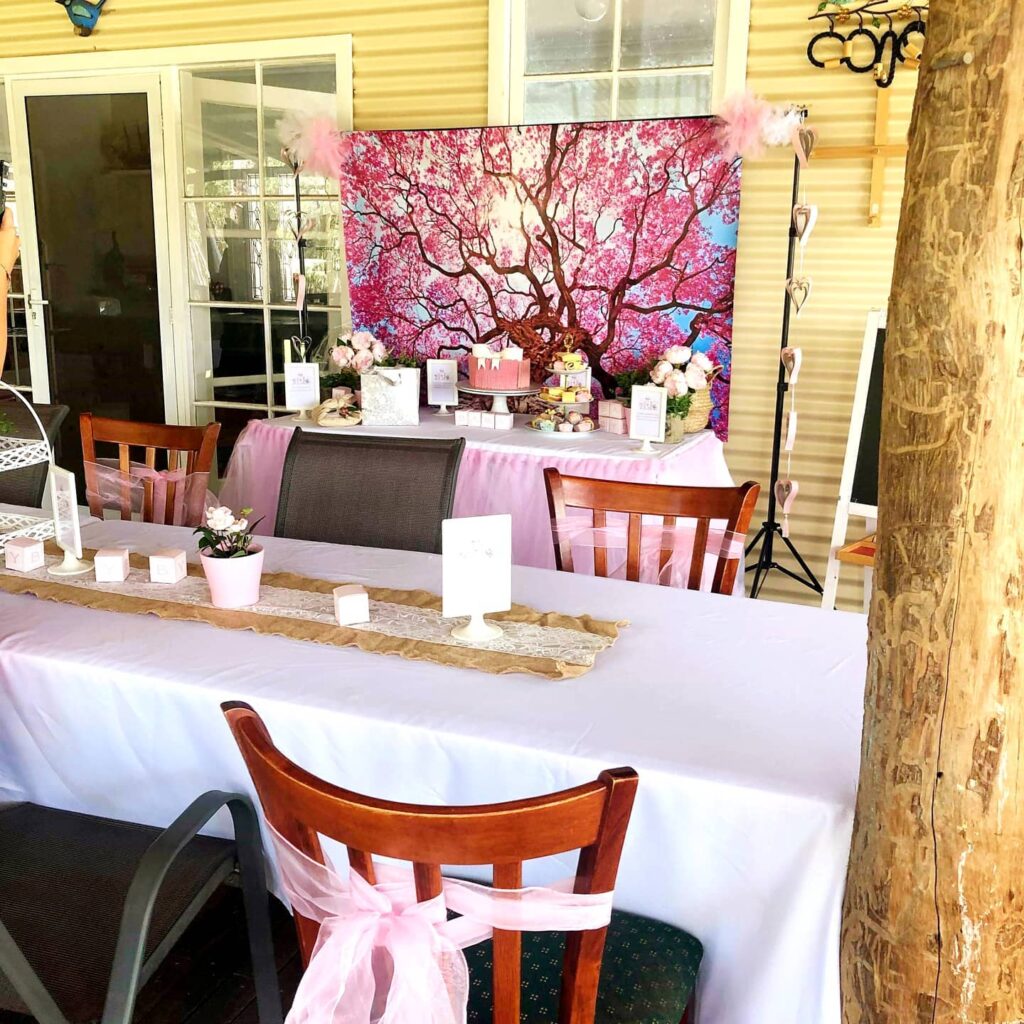 Backdrop and Table setting by A Party to Remember